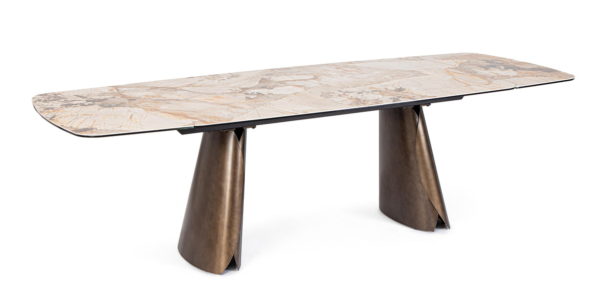 bizzotto bizzotto tavolo allungabile cile patagonia 100 x 180 220 260 cm h 76 cm vetro acciaio ean 8051836782259