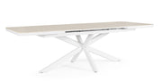 Bizzotto Pascal Mesa Extensible Blanca Aluminio Piedra 200–260 cm