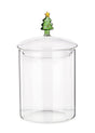 bizzotto bizzotto vaso biscotti di natale astrea con pino h 16 cm d 10 cm vetro trasparente ean 8051836601383