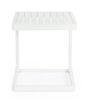 Taburete Exterior Bizzotto Konnor Aluminio Blanco 40 cm