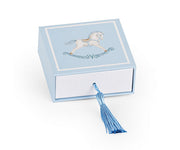 Cupido&Co. Caja Caballo con Napa 70 x 70 x 30 Mm Azul