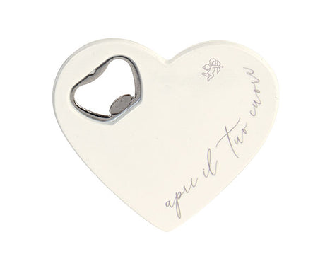 cupidoco cupidoco apribottiglie a cuore bianco bomboniera elegante e utile 8 x 85 cm ean 8058196010442