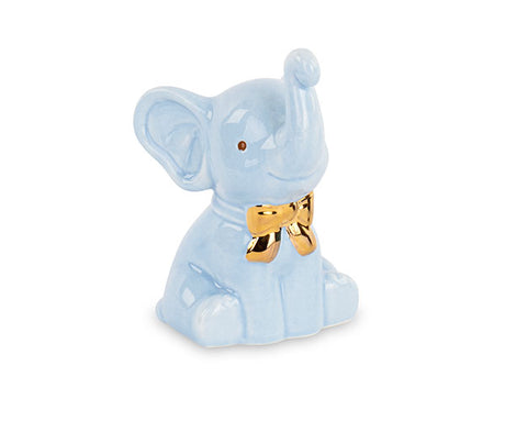 cupidoco cupidoco elefantino azzurro decorativo bomboniera nascita e battesimo in ceramica h 8 cm ean 8058196015966