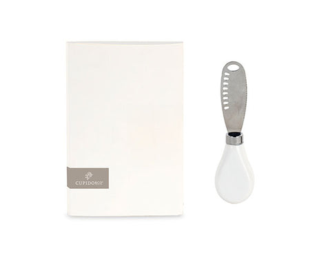 cupidoco cupidoco spalmaburro bianco bomboniera con confezione in busta coltello spalma burro elegante h 115 cm ean 8058196010305