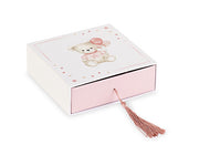 Cupido&Co. Caja Osito Rosa con Inserto y Gamuza 120 x 120 x 40 Mm