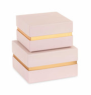 Cupido&Co. Set 2 Cajas Polvos de Oro con Inserto 120 x 120 x 70 / 140 x 140 x 80 Mm