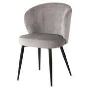 Dimo Silloncito Evelyn 58 x 48 Cm Alt. 80,5 cm en Tejido Gris con Patas de Metal – Silla de Diseño Elegante
