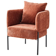 Dimo Sillón Dolly en Poliéster Terracota con Patas de Metal – Silla de Diseño Moderno