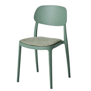 Silla DI.MO Yulia en Polipropileno con Asiento en Tela Verde Salvia 51,5x42x81,5 cm