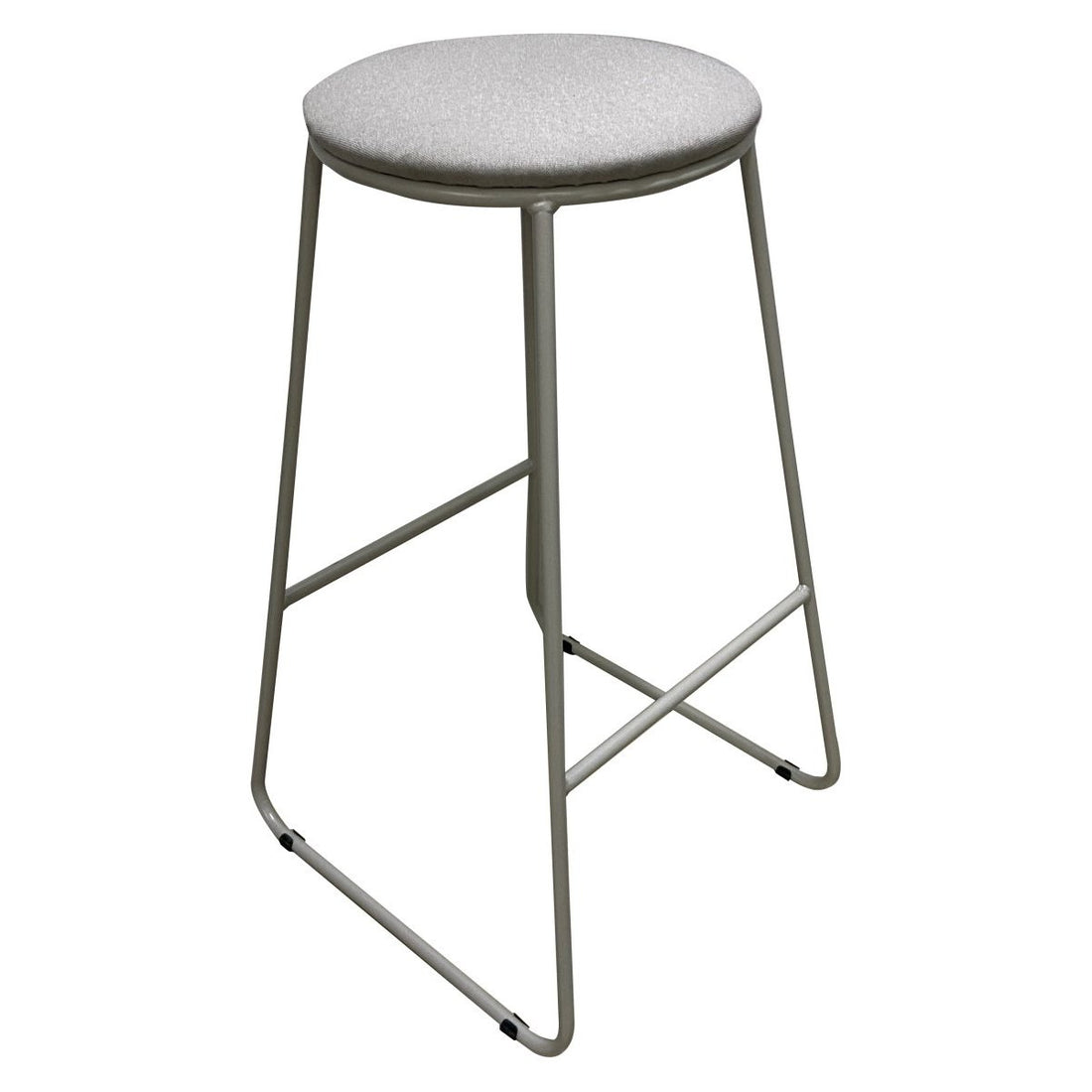 di mo di mo sgabello colby in tessuto beige con seduta rotonda e gambe in metallo sgabello design moderno ean 8010402514779