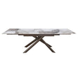 di mo commerciale di mo commerciale tavolo allungabile tromso 160 240 x 90 cm h 75 cm piano in ceramica marrone lucido con gambe bronzo ean 8010402524525