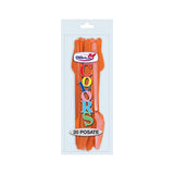 Coltelli monouso arancio Dopla in plastica alimentare resistente, conf. 20 pz: igienici, pronti all'uso. Ideali per feste, picnic e catering.