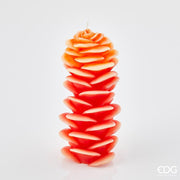 EDG Enzo De Gasperi Vela Jengibre H 22 Cm D 10 Cm Naranja Rojo