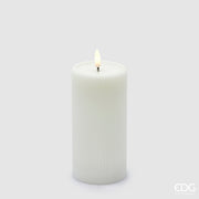 EDG Enzo De Gasperi Vela Led Lounge Mechas H 15 Cm D 7,5 Cm Blanco