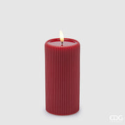 EDG Enzo De Gasperi Vela Led Lounge Candela H 15 Cm D 7,5 Cm Rojo