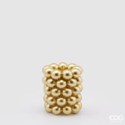 EDG Enzo De Gasperi Vela Bola Esferas H 9,5 Cm D 8 Cm Oro