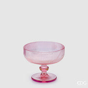 EDG Enzo De Gasperi Copa Estriada H 10 Cm D 12 Cm Color Rosa 4 Uds