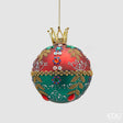 edg enzo de gasperi edg enzo de gasperi addobbo palla boheme di natale h 13 cm d 10 cm green red ean 8059824578327