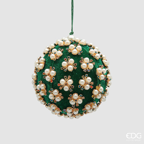 edg enzo de gasperi edg enzo de gasperi addobbo palla di natale elizabeth d 10 cm green ean 8059824536303