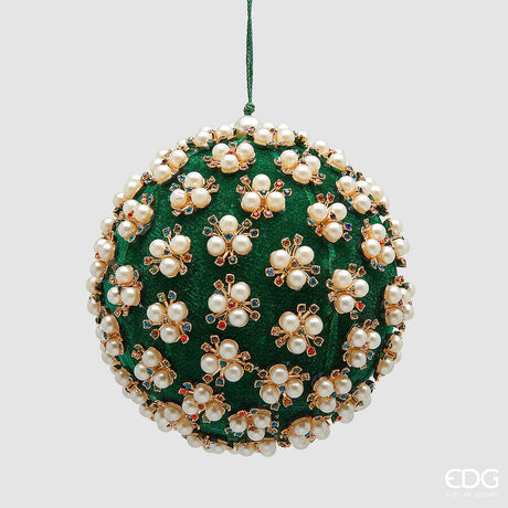 edg enzo de gasperi edg enzo de gasperi addobbo palla di natale elizabeth d 12 cm green ean 8059824536389
