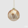 edg enzo de gasperi edg enzo de gasperi addobbo palla di natale foglie d 8 cm vetro amber ean 8059824389909