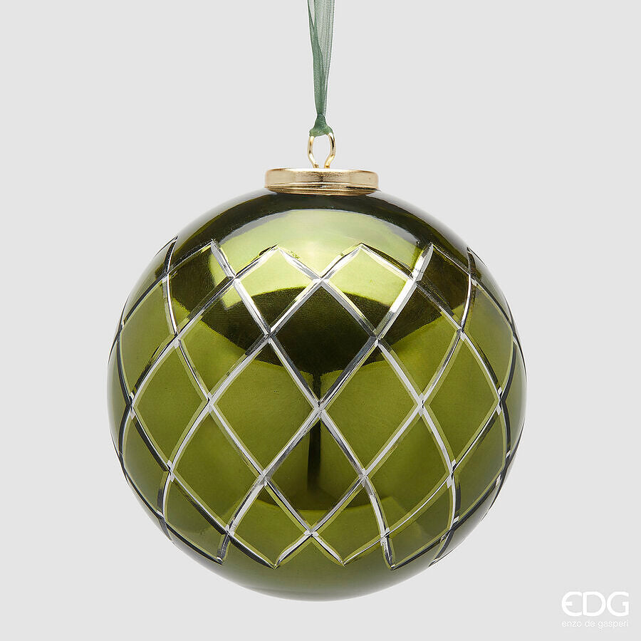 edg enzo de gasperi edg enzo de gasperi addobbo palla di natale rombi d 15 cm red ean 8059824603883