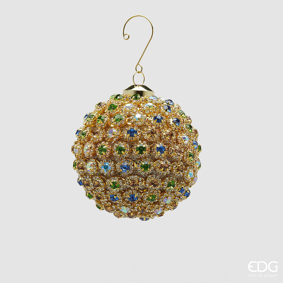 edg enzo de gasperi edg enzo de gasperi addobbo palla super gemme di natale d 11 cm gold ean 8059824543882