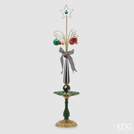edg enzo de gasperi edg enzo de gasperi alzata decoreativa xmas natale h 111 cm white black ean 8059824542472