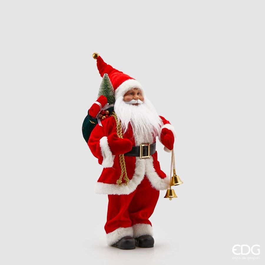 edg enzo de gasperi edg enzo de gasperi babbo natale con campane h 46 cm white red ean 8059824201102