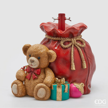 edg enzo de gasperi edg enzo de gasperi base pino sacco reagli natale h 44 cm l 45 cm l 38 cm green red ean 8059824559319