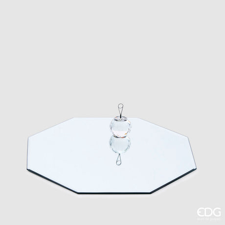 edg enzo de gasperi edg enzo de gasperi base specchio ottagonale d 30 cm vetro silver ean 8059824180926
