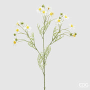 EDG Enzo De Gasperi Manzanilla Rama con Hojas H 70 Cm Planta Artificial Blanco