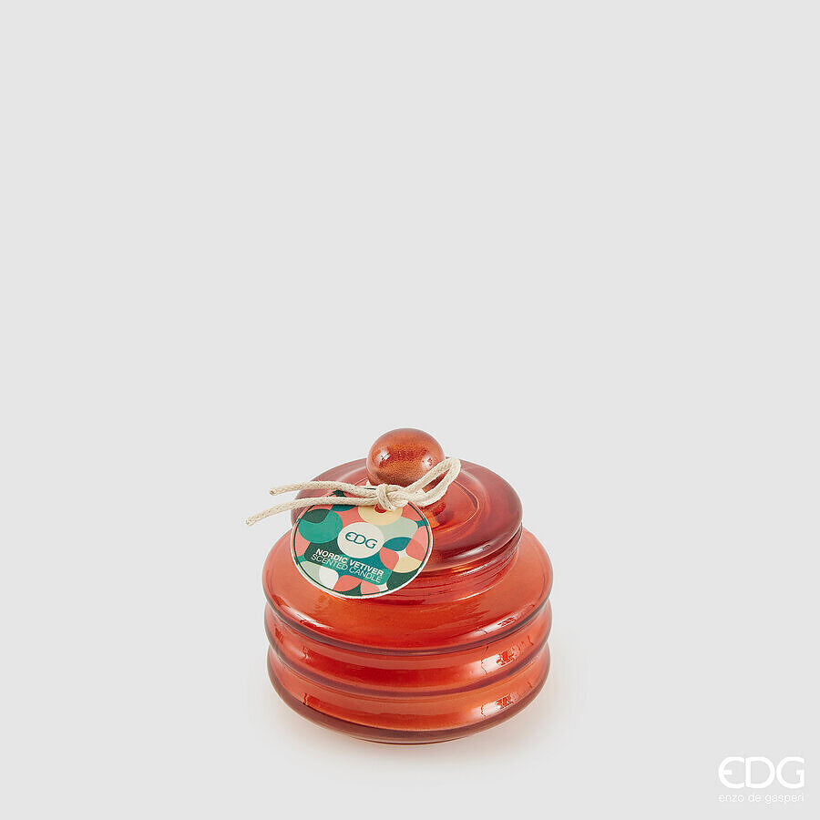 edg enzo de gasperi edg enzo de gasperi candela circle con profumo h 75 cm d 75 cm bomboniera vetro nordic vetiver ean 8059824517845