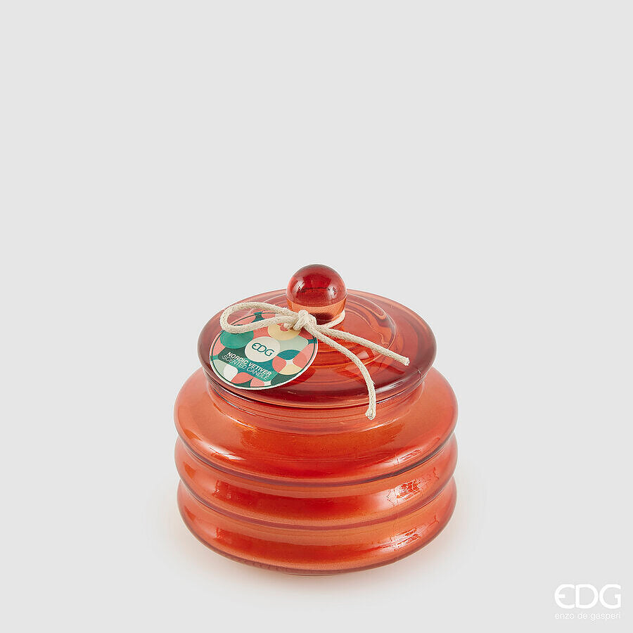 edg enzo de gasperi edg enzo de gasperi candela circle con profumo h 95 cm d 95 cm bomboniera vetro nordic vetiver ean 8059824517906