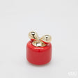 edg enzo de gasperi edg enzo de gasperi candela di natale fiocco h 10 cm d 85 cm berry fruit rosso oro ean 8059824584434