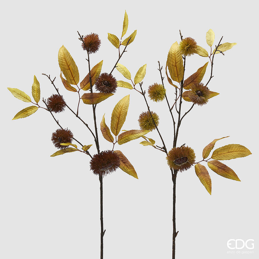 edg enzo de gasperi edg enzo de gasperi castagno ramo con foglie e 5 rami ass h 98 cm autumn giallo marrone 1 pz ean 8059824446572