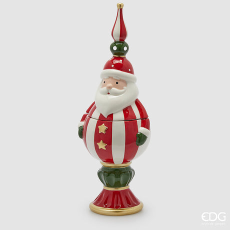 edg enzo de gasperi edg enzo de gasperi contenitore babbo natale h 47 cm d 16 cm white red ean 8059824539472