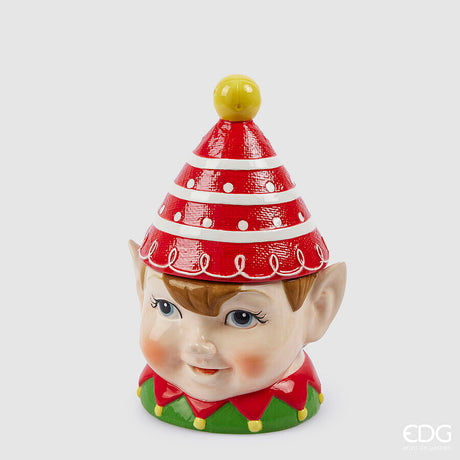 edg enzo de gasperi edg enzo de gasperi contenitore elfo natale h 275 cm l 185 cm l 165 cm red cream ean 8059824396754