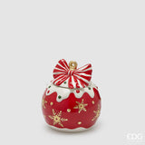 edg enzo de gasperi edg enzo de gasperi contenitore palla xmas natale h 175 cm d 16 cm white red ean 8059824539557