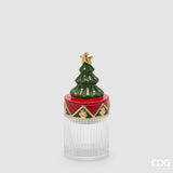 edg enzo de gasperi edg enzo de gasperi contenitore pino natale h 25 cm d 11 cm green red ean 8059824539632