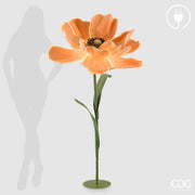 EDG Enzo De Gasperi Decoro Anemone Jumbo Led 12V 300W con Base H 160 Cm D 100 Cm Naranja