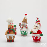 edg enzo de gasperi edg enzo de gasperi decoro babbo natale uomoneve marzapane ass h 35 green red 1 pz ean 8059824523884
