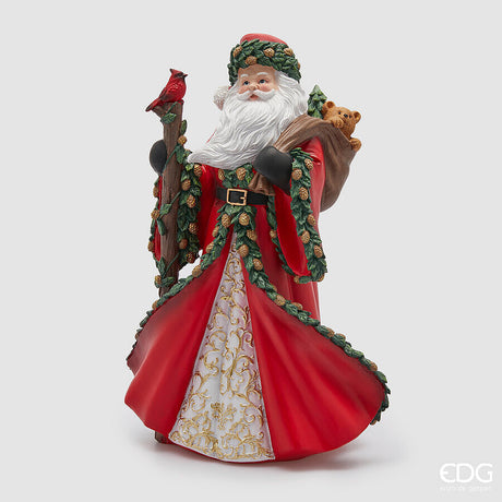 edg enzo de gasperi edg enzo de gasperi decoro babbo natale viandante h 47 cm l 32 cm l 235 cm green red ean 8059824541192