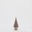 edg enzo de gasperi edg enzo de gasperi decoro decoglitter pino di natale h 17 cm d 7 cm poliresina mix rosa ean 8059824598059