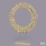 edg enzo de gasperi edg enzo de gasperi decoro natale corona con base 1 800 microled h 140 cm l 100 cm l 19 cm ip44 gold ean 8059824546999