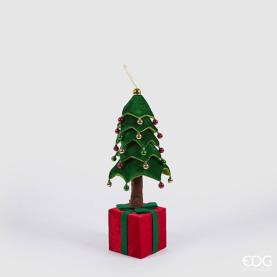 edg enzo de gasperi edg enzo de gasperi decoro pino di natale su pacco da appendere h 90 cm telescopico green ean 8059824521057