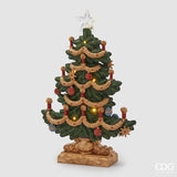 edg enzo de gasperi edg enzo de gasperi decoro pino natale con decori led h 49 cm l 32 cm l 10 cm green red ean 8059824562203