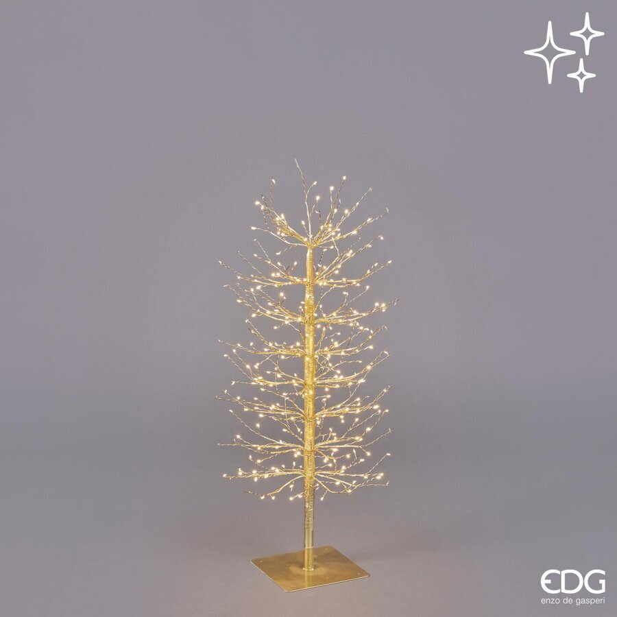 edg enzo de gasperi edg enzo de gasperi faggio con base 320 led di natale h 90 cm d 40 cm gold ean 8059824283160