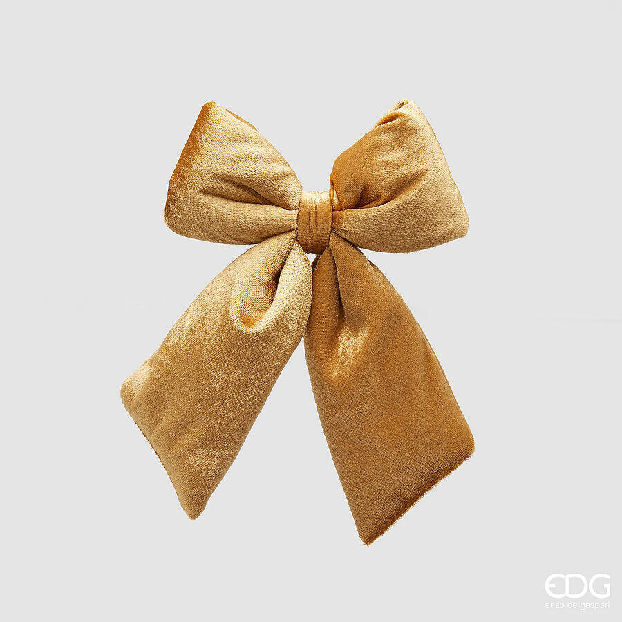 edg enzo de gasperi edg enzo de gasperi fiocco natale velluto h 20 cm l 15 cm gold ean 8059824603111