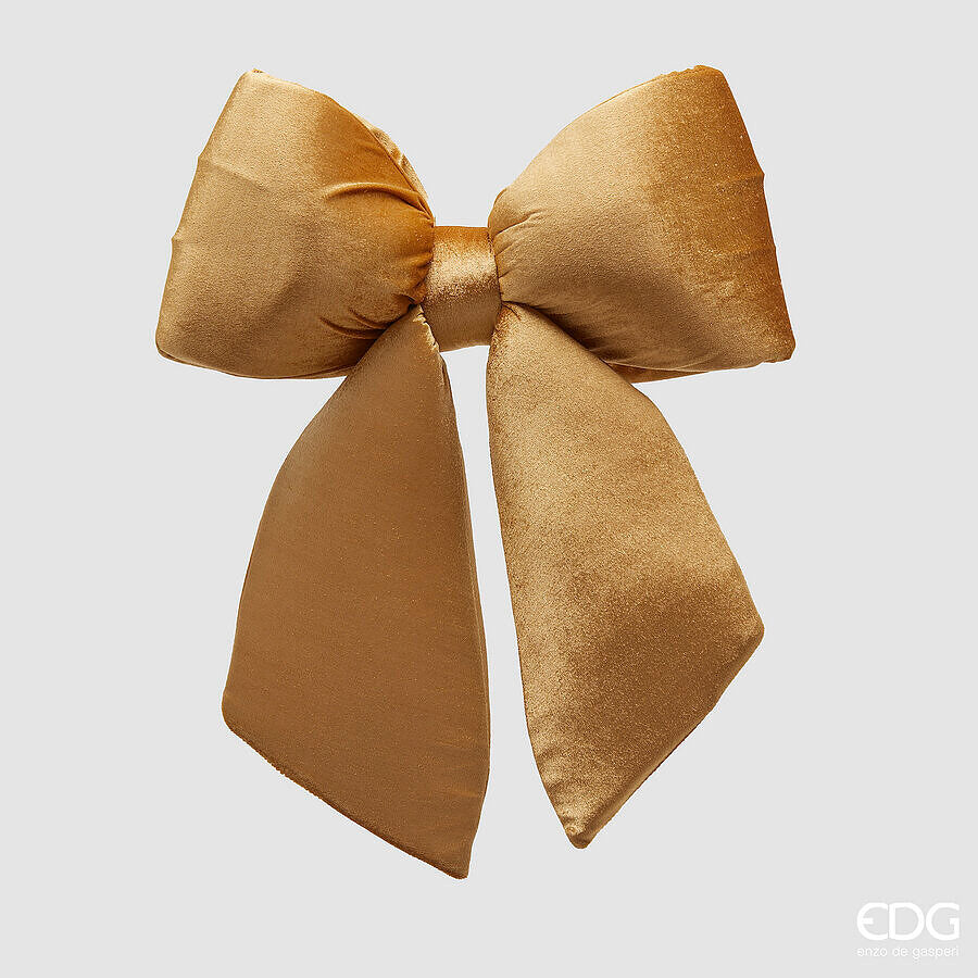 edg enzo de gasperi edg enzo de gasperi fiocco natale velluto h 43 cm l 40 cm gold ean 8059824575494